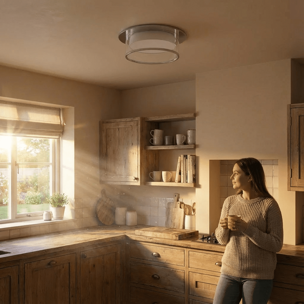 LumenAura Sleek LED Downlight With Acrylic Shade Gold And Silver Finish