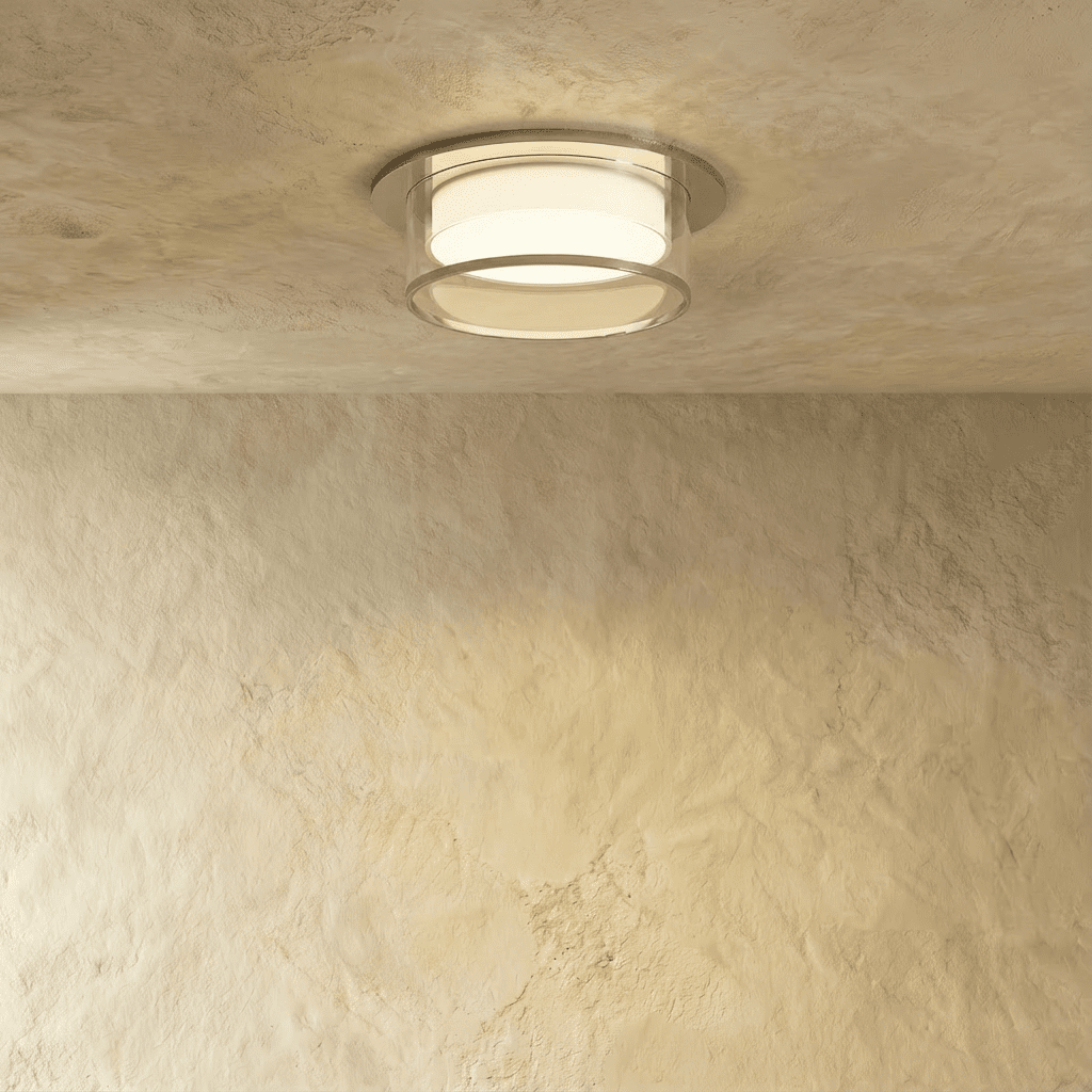 LumenAura Sleek LED Downlight With Acrylic Shade Gold And Silver Finish