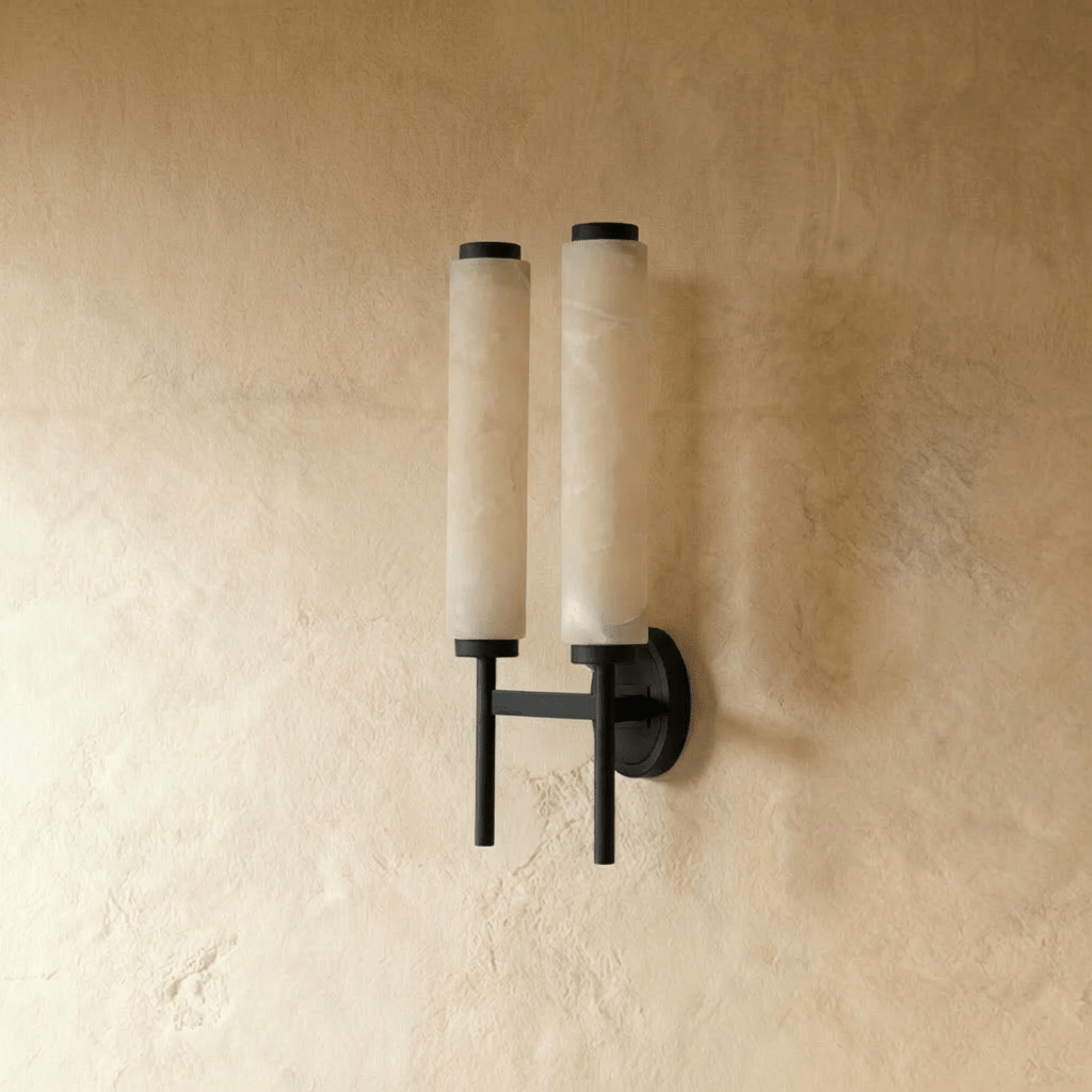 LumenSilk Alabaster Vertical Wall Light For Subtle Architectural Glow