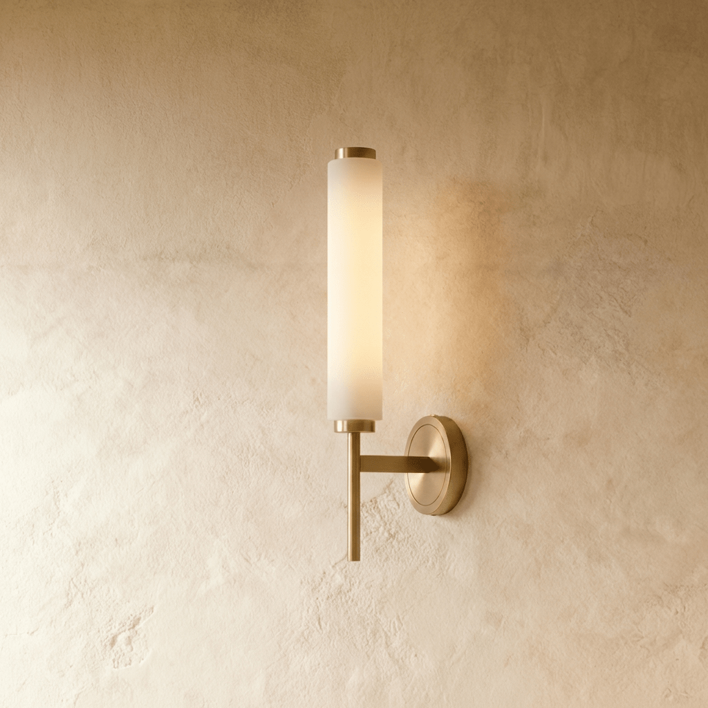 LumenSilk Alabaster Vertical Wall Light For Subtle Architectural Glow