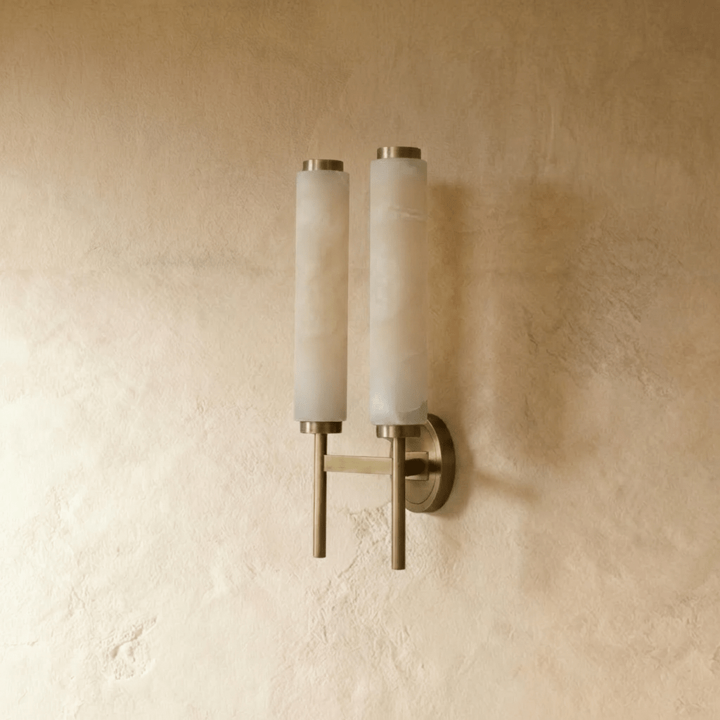 LumenSilk Alabaster Vertical Wall Light For Subtle Architectural Glow