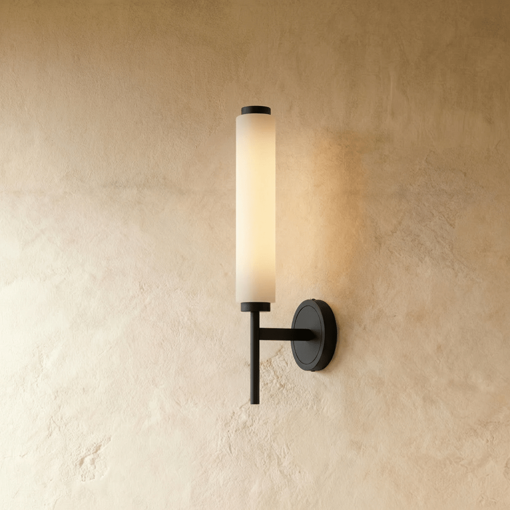 LumenSilk Alabaster Vertical Wall Light For Subtle Architectural Glow