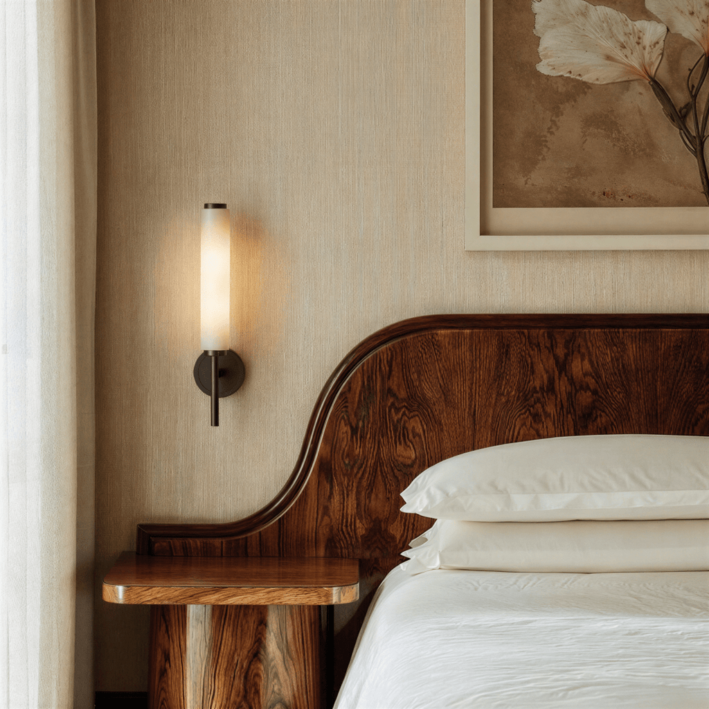 LumenSilk Alabaster Vertical Wall Light For Subtle Architectural Glow
