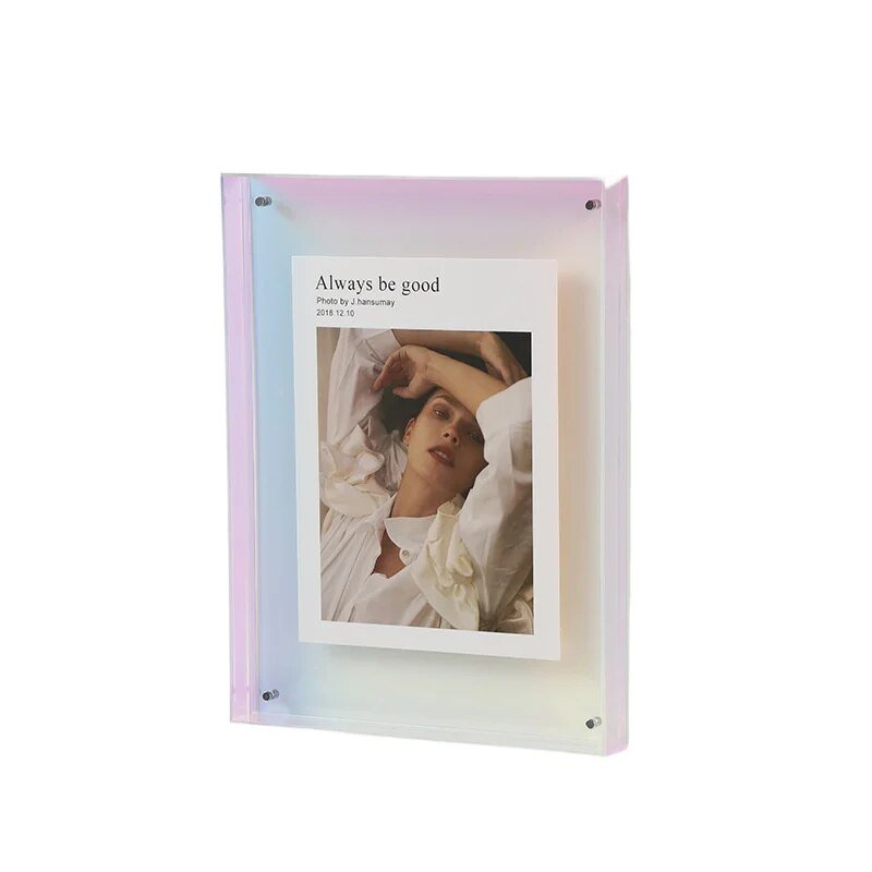 Acrylic Photo Frame for Wall Display, NovaGlass Multicolor Design