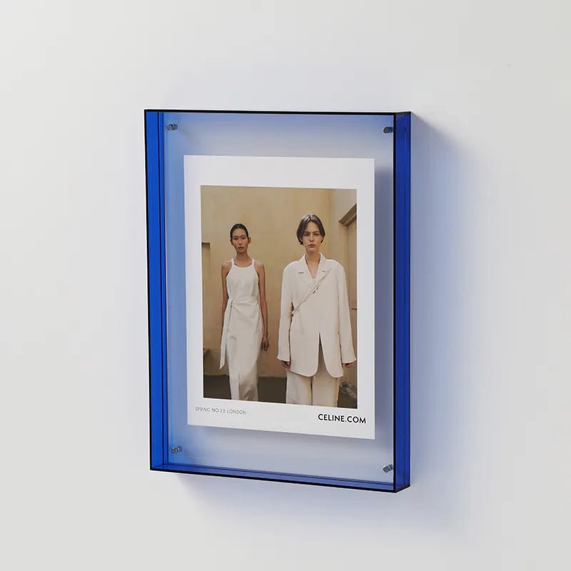 Acrylic Photo Frame for Wall Display, NovaGlass Multicolor Design