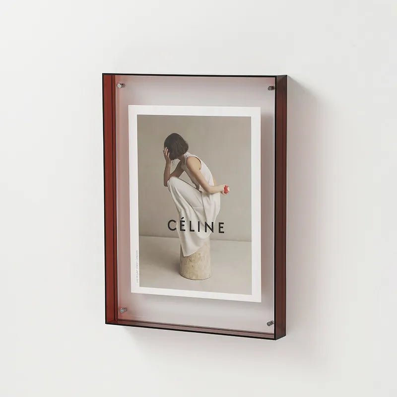 Acrylic Photo Frame for Wall Display, NovaGlass Multicolor Design