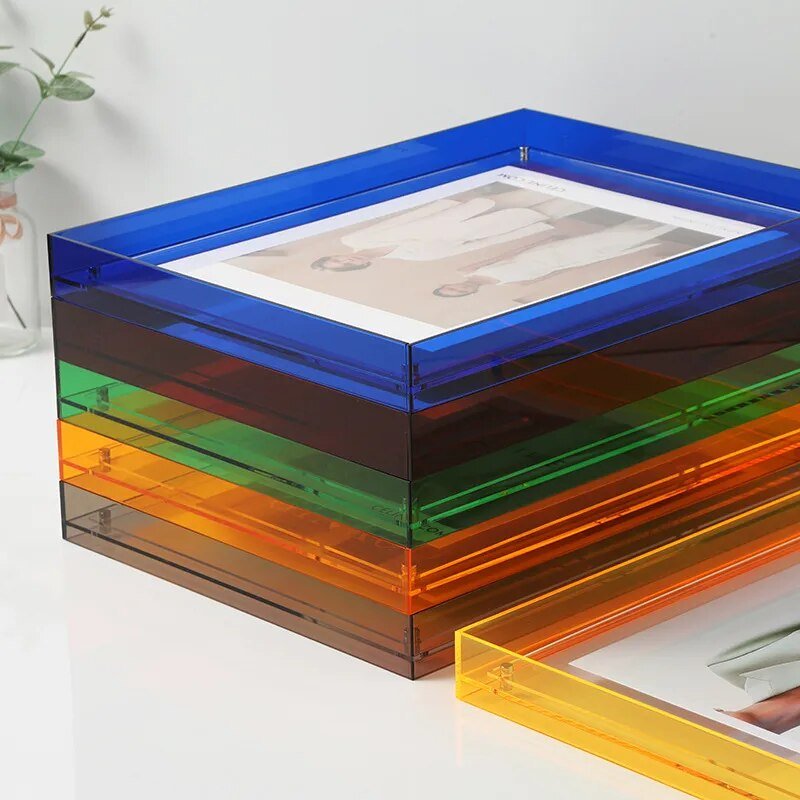 Acrylic Photo Frame for Wall Display, NovaGlass Multicolor Design
