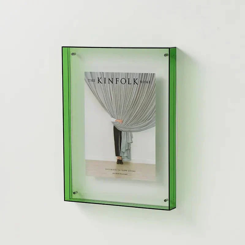 Acrylic Photo Frame for Wall Display, NovaGlass Multicolor Design