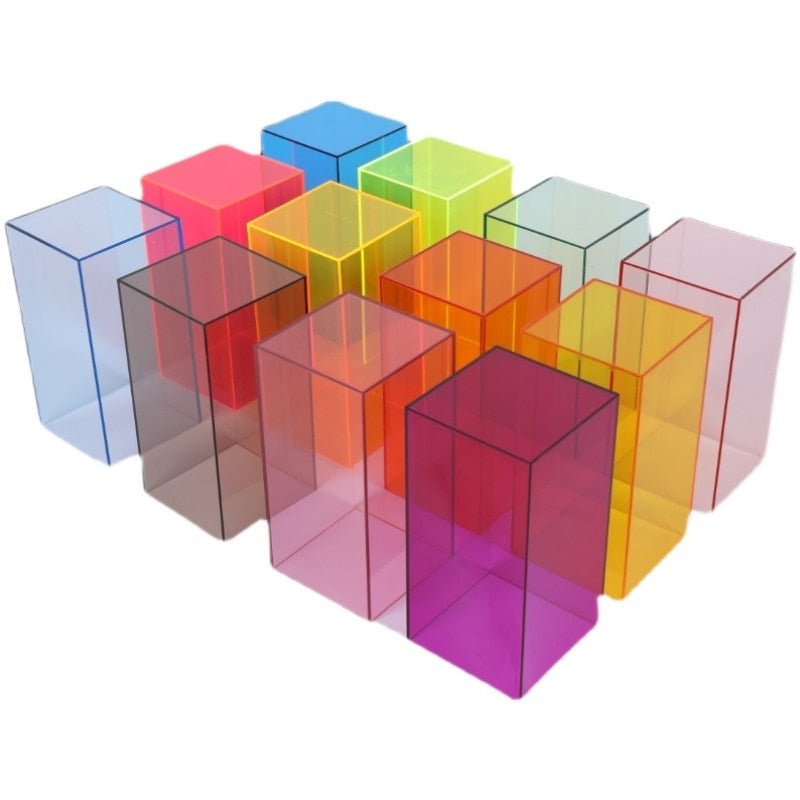 Lumera-Sammlervitrine, Konstruktion aus transparentem Acrylglas