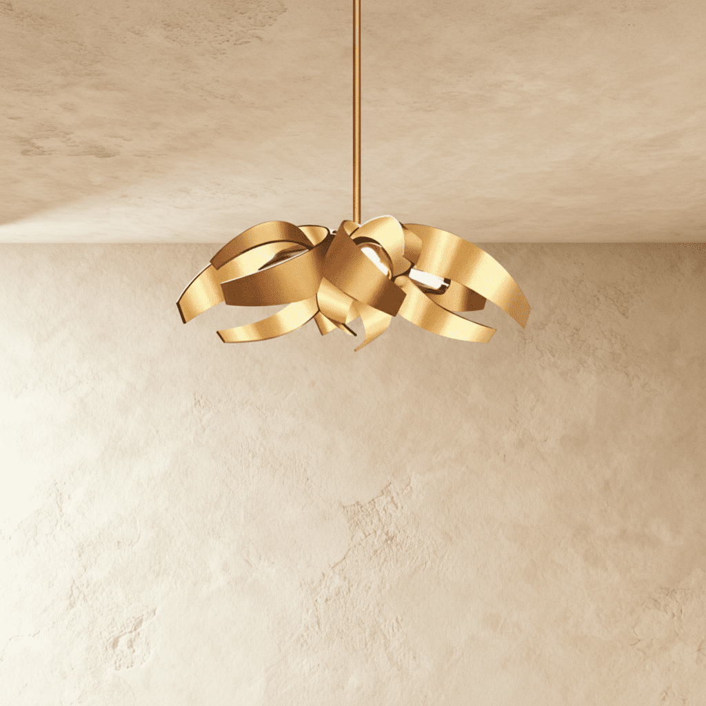 Lumenweave Sculptural Chandelier Forged Metal Finish