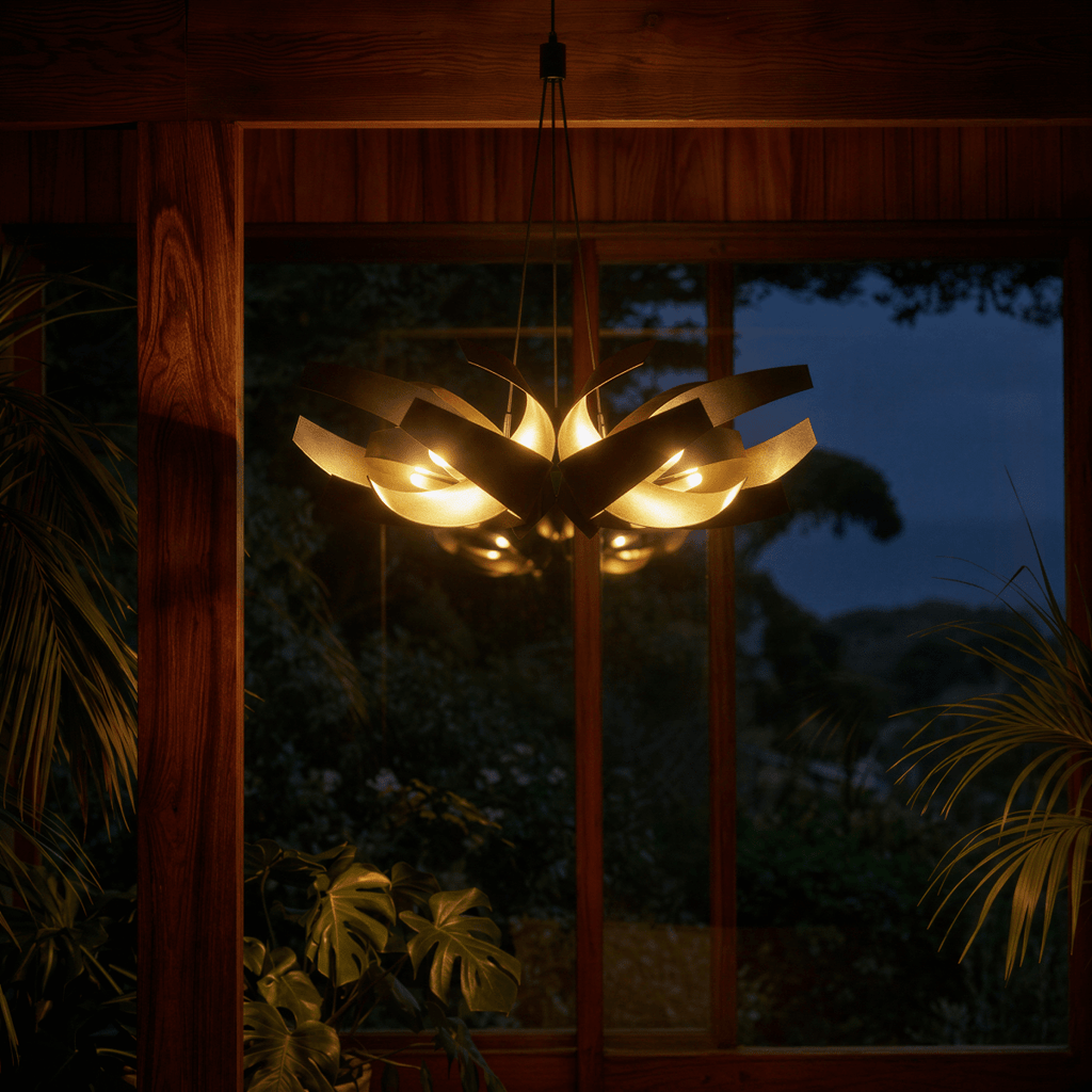 Lumenweave Sculptural Chandelier Forged Metal Finish