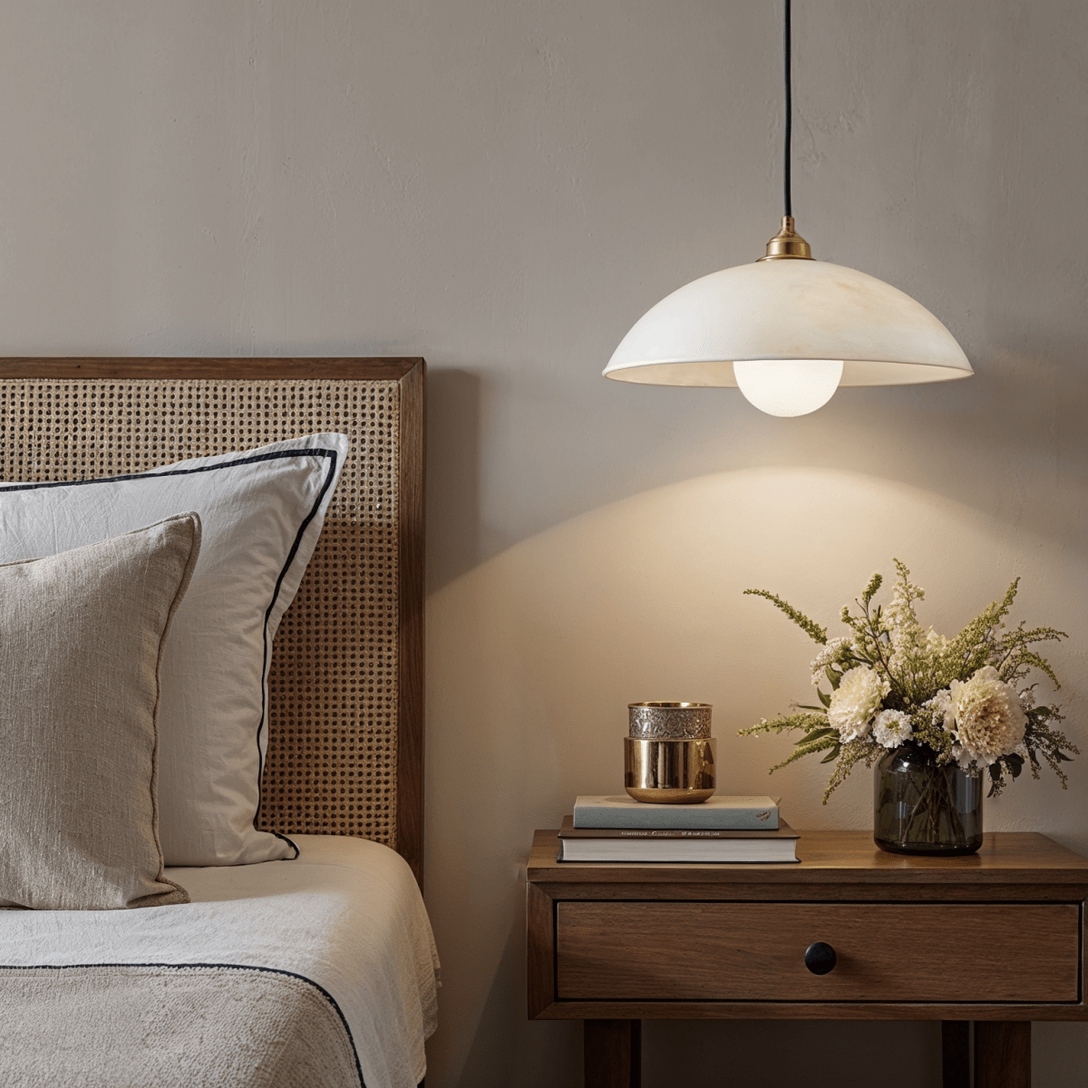 Aurora Alabaster Dome Pendant Light With Warm Ambient Glow