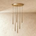 LumenCascade Modern Chandelier With Metal And Acrylic Pendants