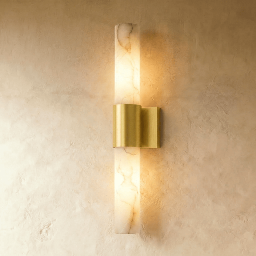 Aurora Copper Marble Wall Light Sconce For Modern Hallways
