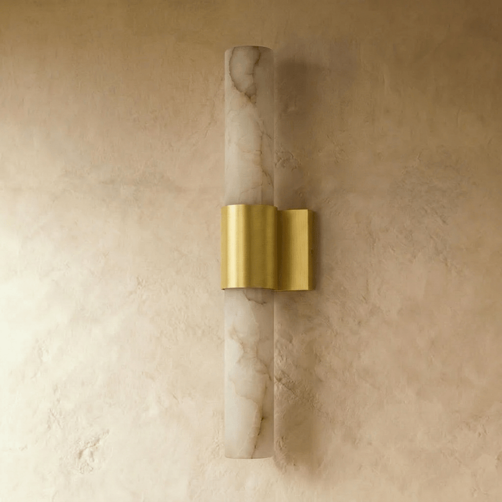 Aurora Copper Marble Wall Light Sconce For Modern Hallways
