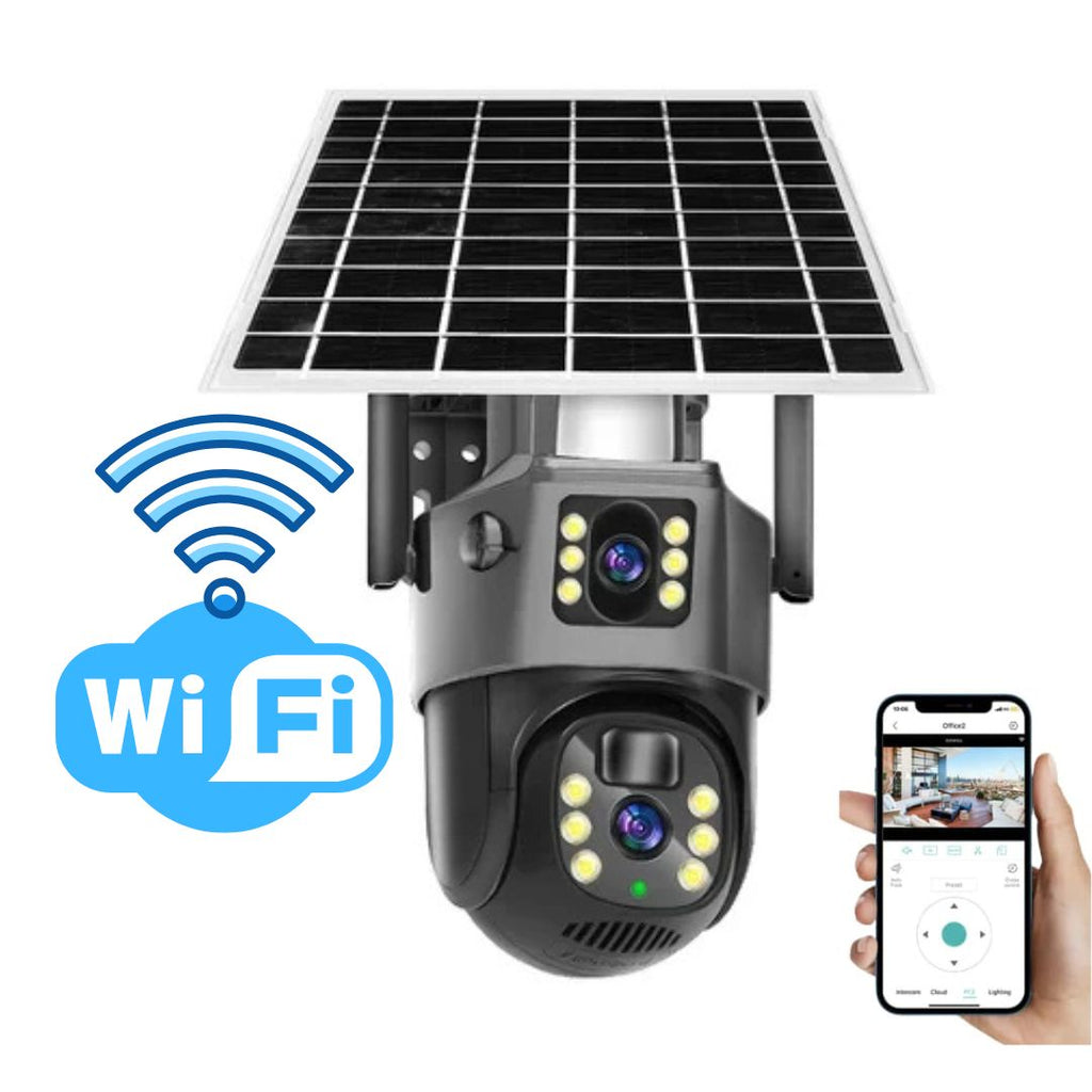 Bezprzewodowa kamera bezpieczeństwa Solar 4K z podwójnym obiektywem i 10-krotnym zoomem, NovaGuard