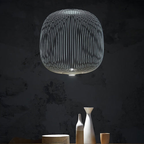 AeroSpire Spoke Pendant Light, Kaleidoscope Shadow Shade