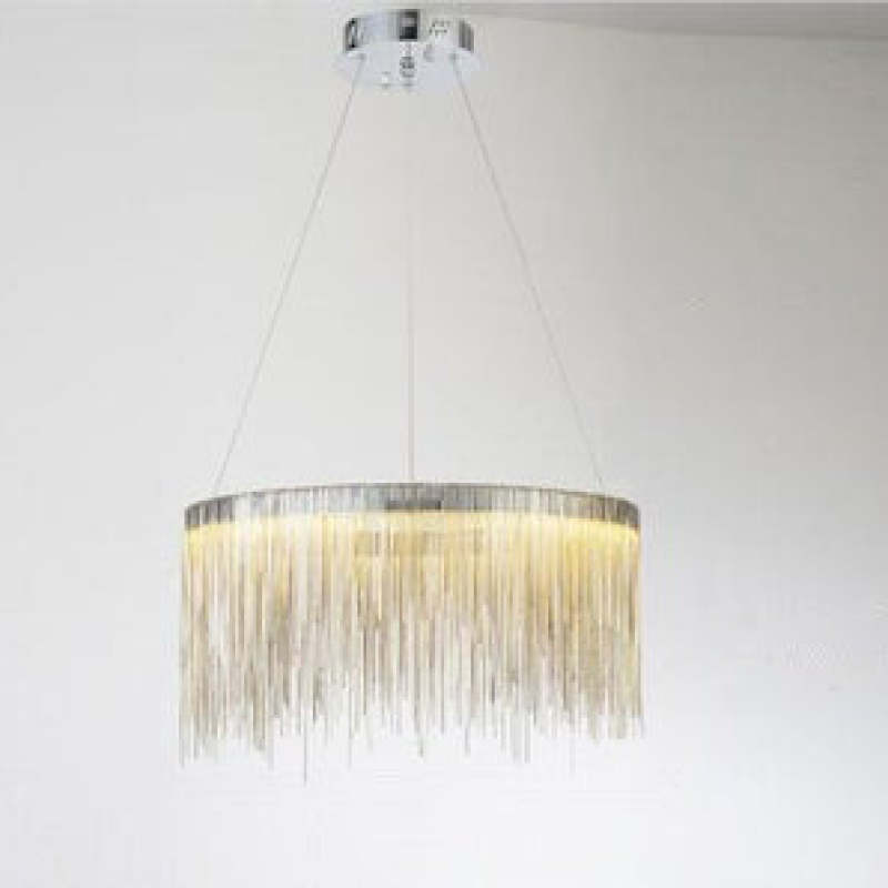 Arisha Tassel Chain Art Deco Pendant Light Silver/Gold Living Room/Hall | Fioriscas