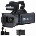 4K vlogkamera 270 fokban elforgatható kijelzővel, 18×-os zoommal és mikrofonbemenettel