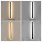 Elegante aplique de parede preto, luz LED Nyx para paredes exteriores