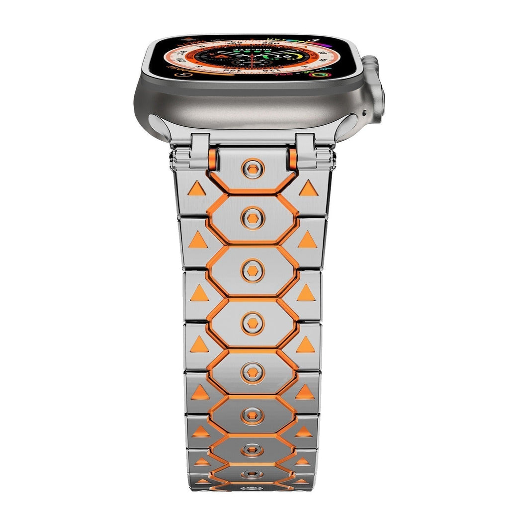 Vantira FusionX Titanium Apple Watch-rem, sekskantet led-design