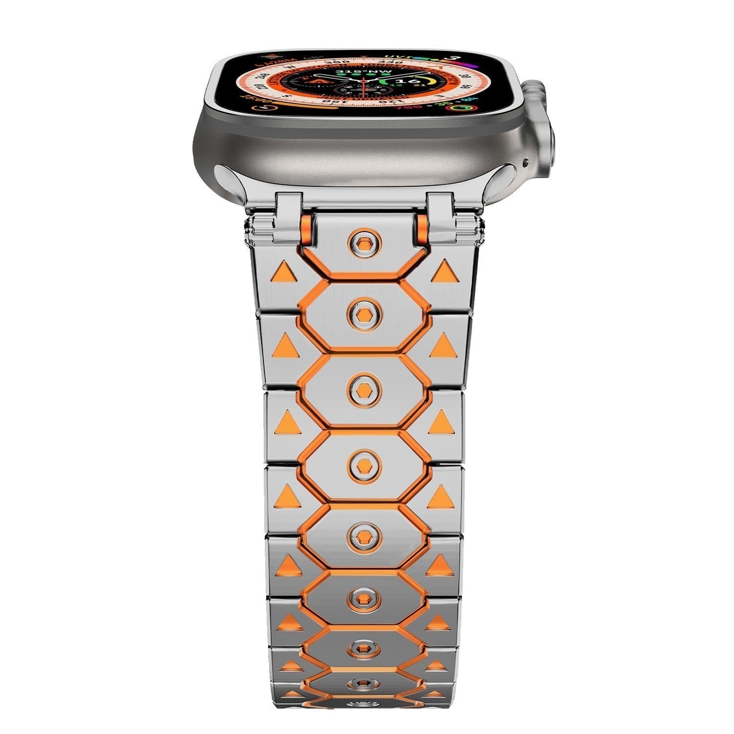 Vantira FusionX Titanium Apple Watch-rem, sekskantet led-design