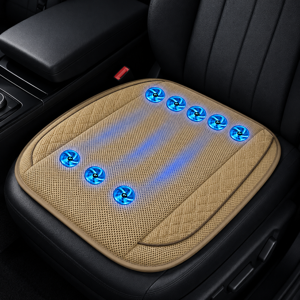 Auto belüftetes Sitzkissen mit zehn Ventilatoren, USB 12V/24V Kühlpad
