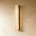 AstraLume Brass And Alabaster Slim Wall Light For Modern Interiors