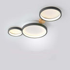 NovaLumen Metal and Wood Ceiling Light, 3 to 7 Lamps, White, Gray or Green