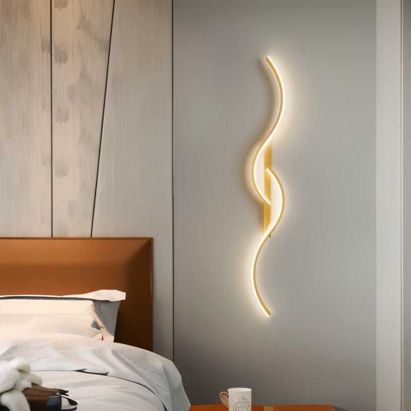 Aurelia S Line Aluminum Wall Lamp With Soft Led Glow