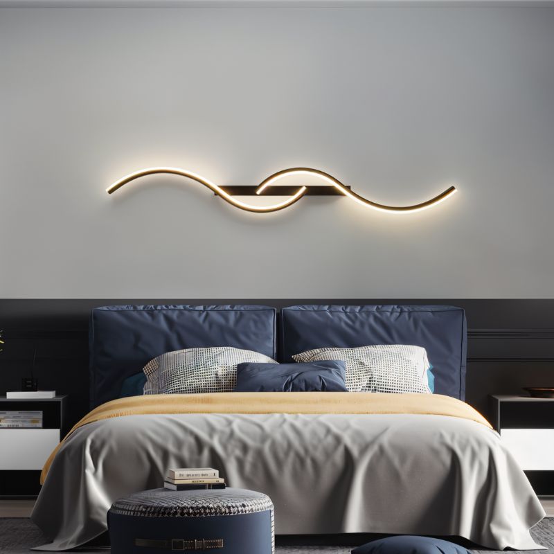 Aurelia S Line Aluminum Wall Lamp With Soft Led Glow