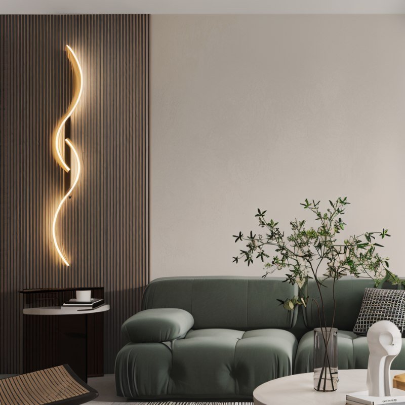 Aurelia S Line Aluminum Wall Lamp With Soft Led Glow