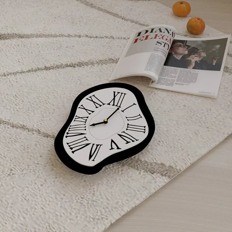 Wall Clock, Lorien Dalí-Style Surrealist Design With Silent Quartz Movement