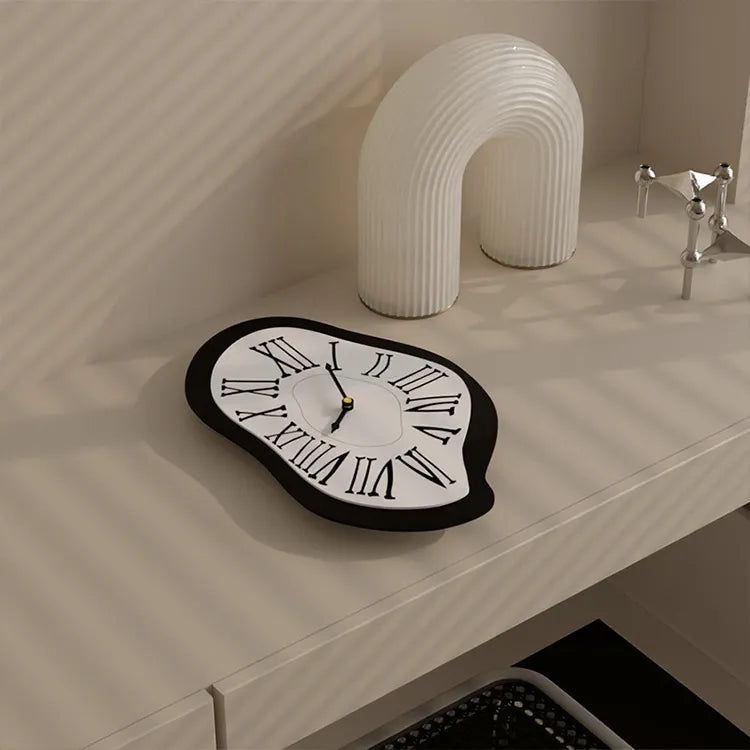 Wall Clock, Lorien Dalí-Style Surrealist Design With Silent Quartz Movement