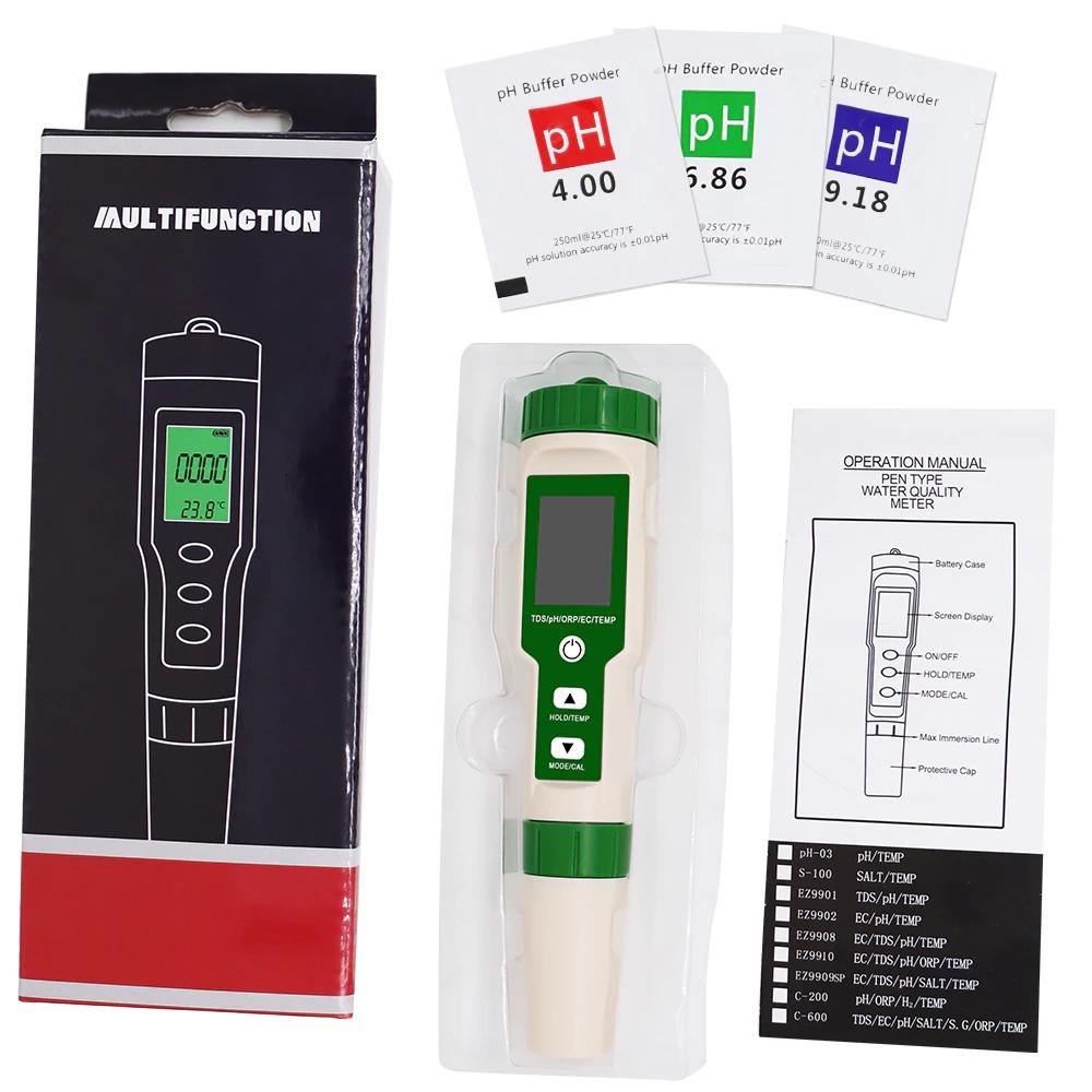 PlantPro 5-in-1 Digital Water Tester For pH, TDS, EC, ORP & Temperature