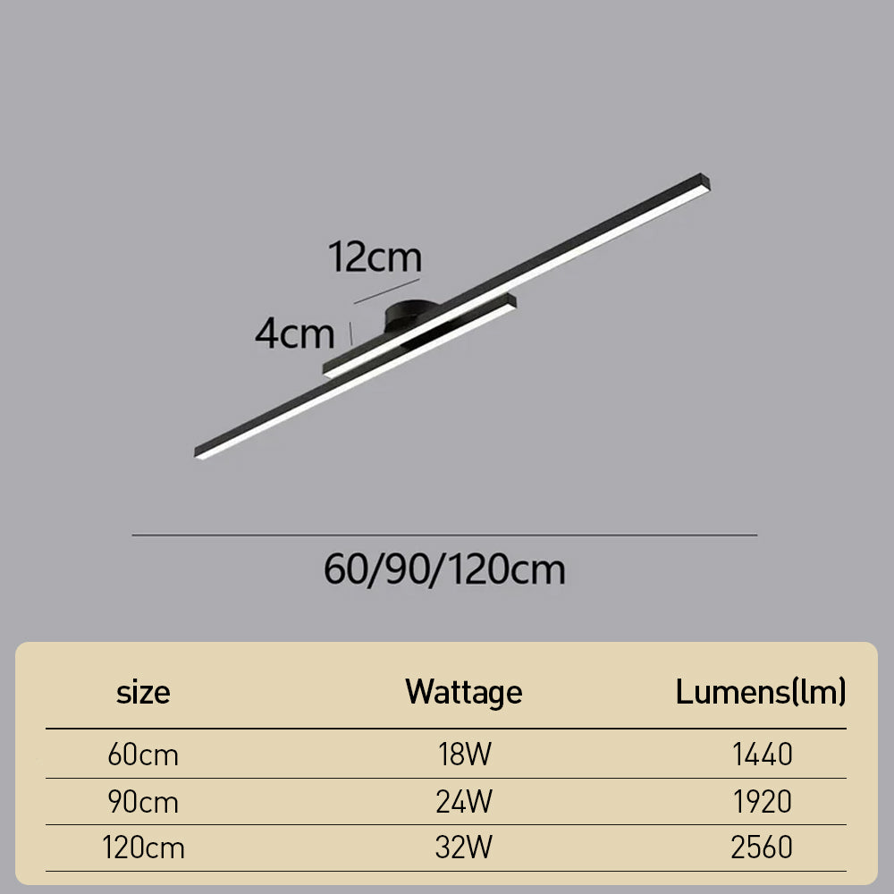 Plafoniera LED ultrasottile semipiatta in alluminio, LumenVale