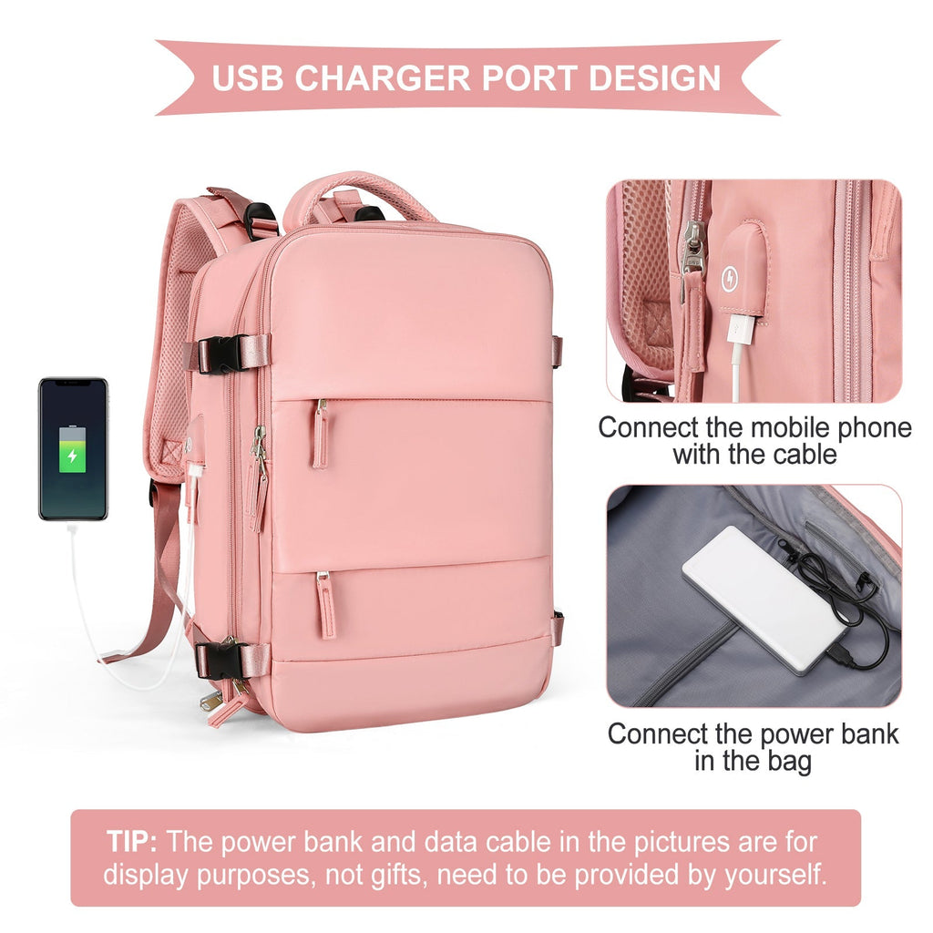 Rozšiřitelný cestovní batoh Solara Glide, 45 l, unisex palubní zavazadlo s přihrádkou na notebook