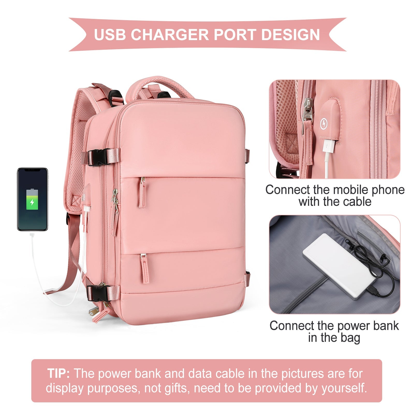 Rozšiřitelný cestovní batoh Solara Glide, 45 l, unisex palubní zavazadlo s přihrádkou na notebook