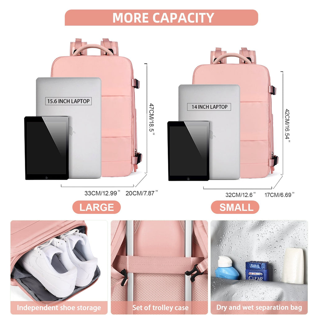 Rozšiřitelný cestovní batoh Solara Glide, 45 l, unisex palubní zavazadlo s přihrádkou na notebook