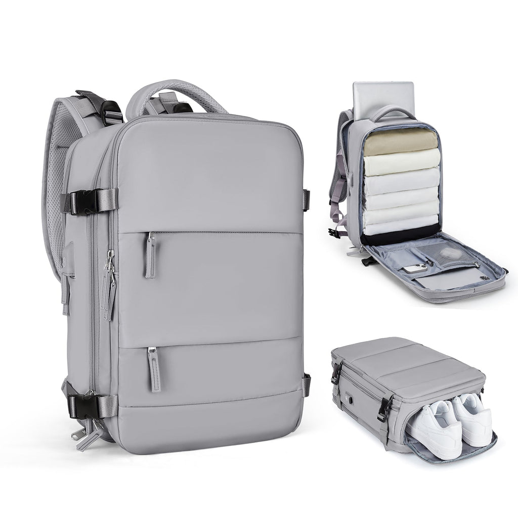 Rozšiřitelný cestovní batoh Solara Glide, 45 l, unisex palubní zavazadlo s přihrádkou na notebook