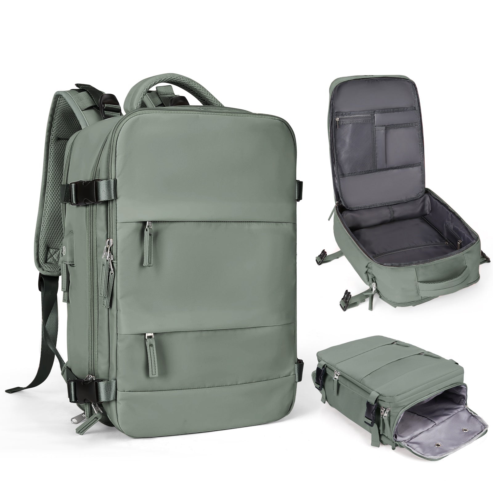 Rozšiřitelný cestovní batoh Solara Glide, 45 l, unisex palubní zavazadlo s přihrádkou na notebook