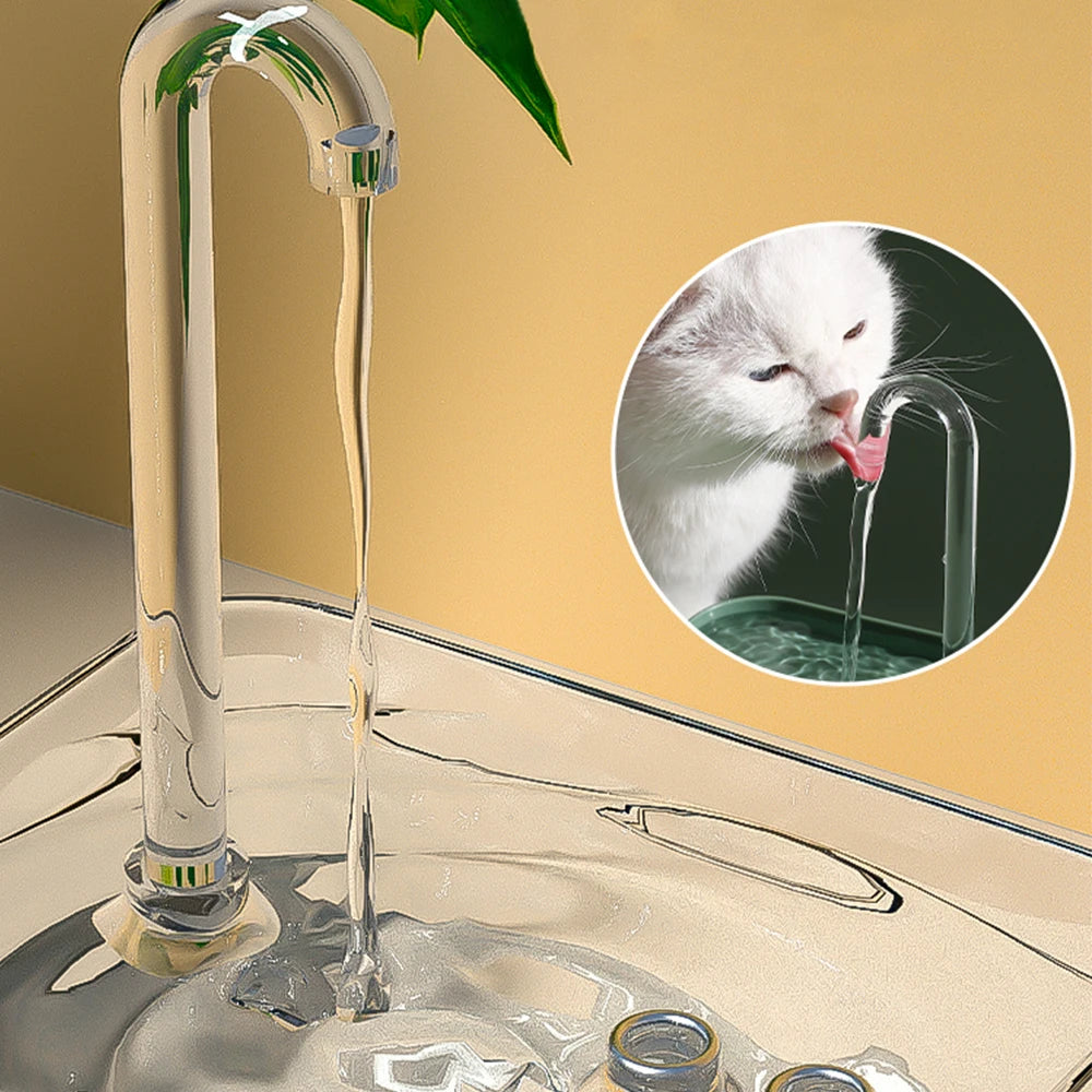 Stille, automatisk vandfontæne til katte, 1,5 l tank med automatisk filter