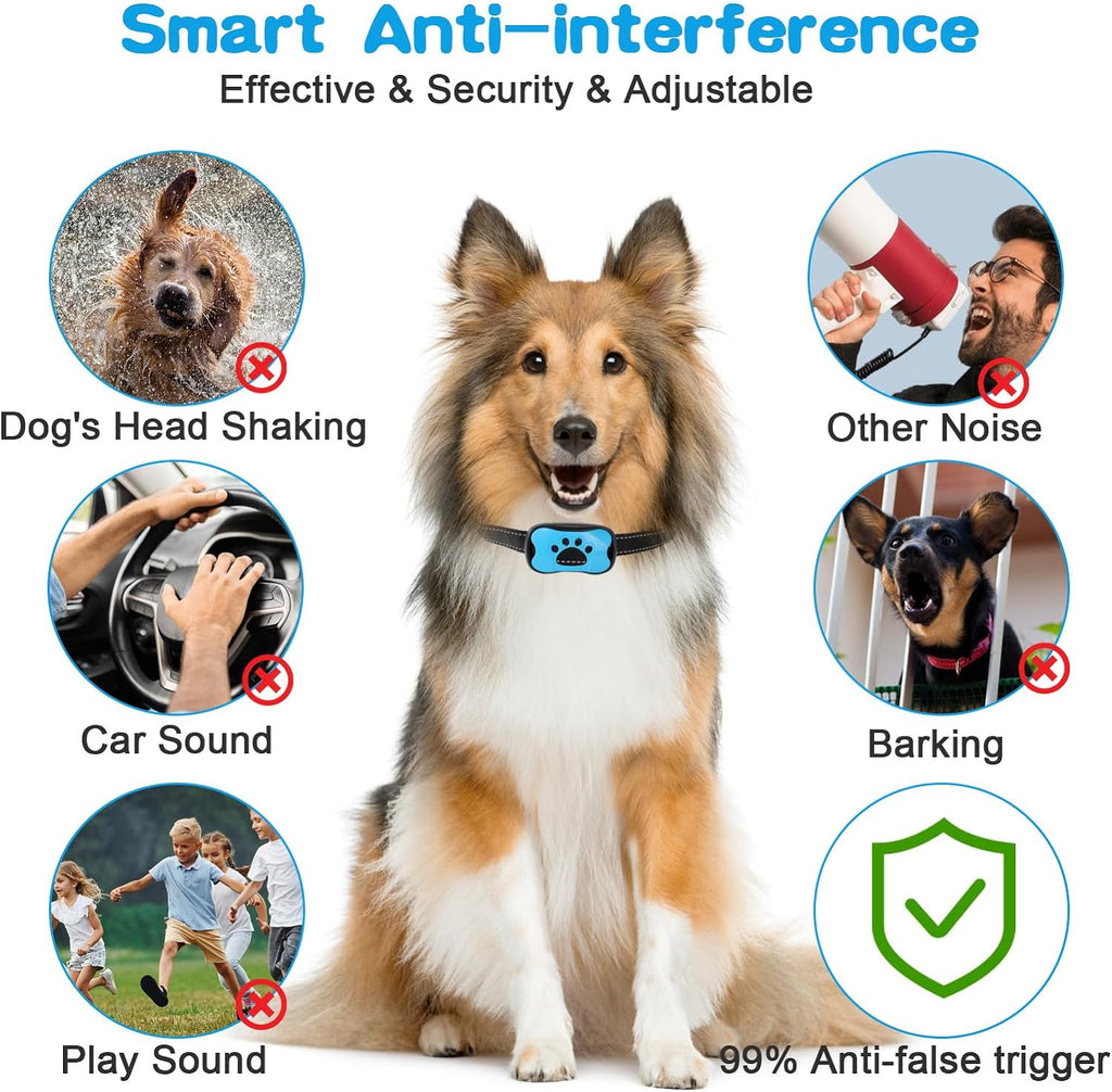 Collare antiabbaio intelligente per cani, senza scosse: beep e vibrazione, CalmPaw