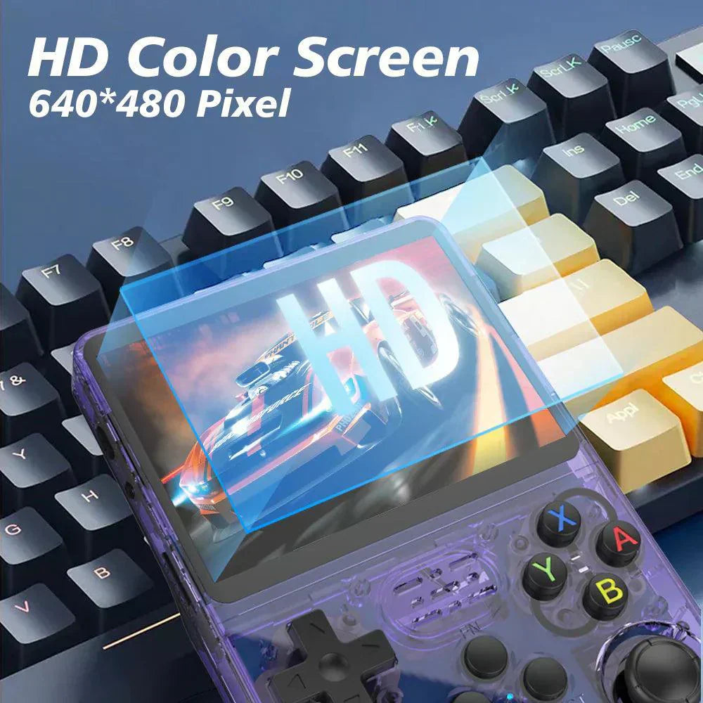Handheld Retro Game Console, 10,000 Preloaded Games, 3.5-Inch Display