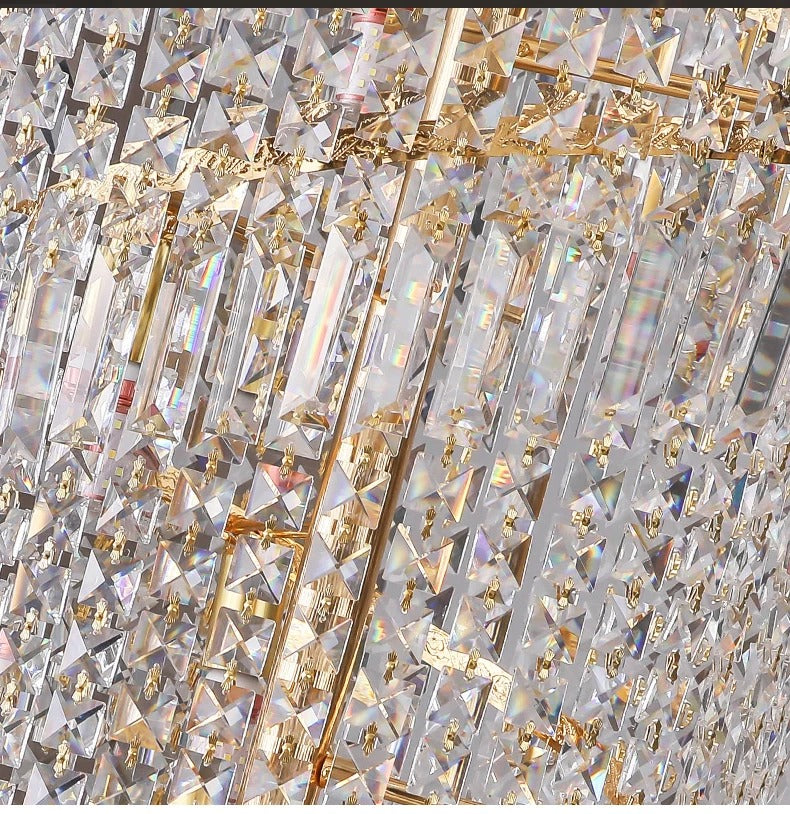 Ardmore trappekrystal lysekrone, K9-krystal, guld eller krom