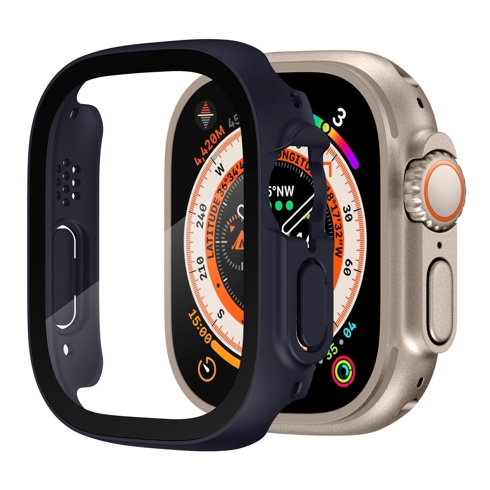 Nasazovací pouzdro NovaGuard pro Apple Watch s tvrzeným sklem na displej