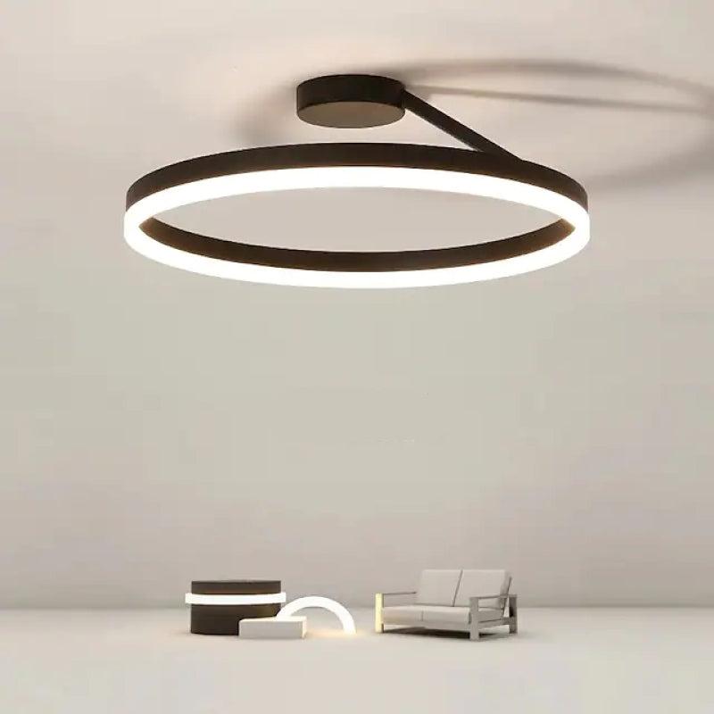 LumaAura Gold-Finish LED Ceiling Light, Black or White Trim, 2 Sizes