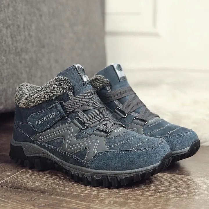 Waterdichte geïsoleerde winterlaarzen, unisex met veters en bontvoering