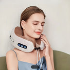 NovaRest U-formet nakkepude i memoryskum med vibrationsmassage, USB-genopladelig