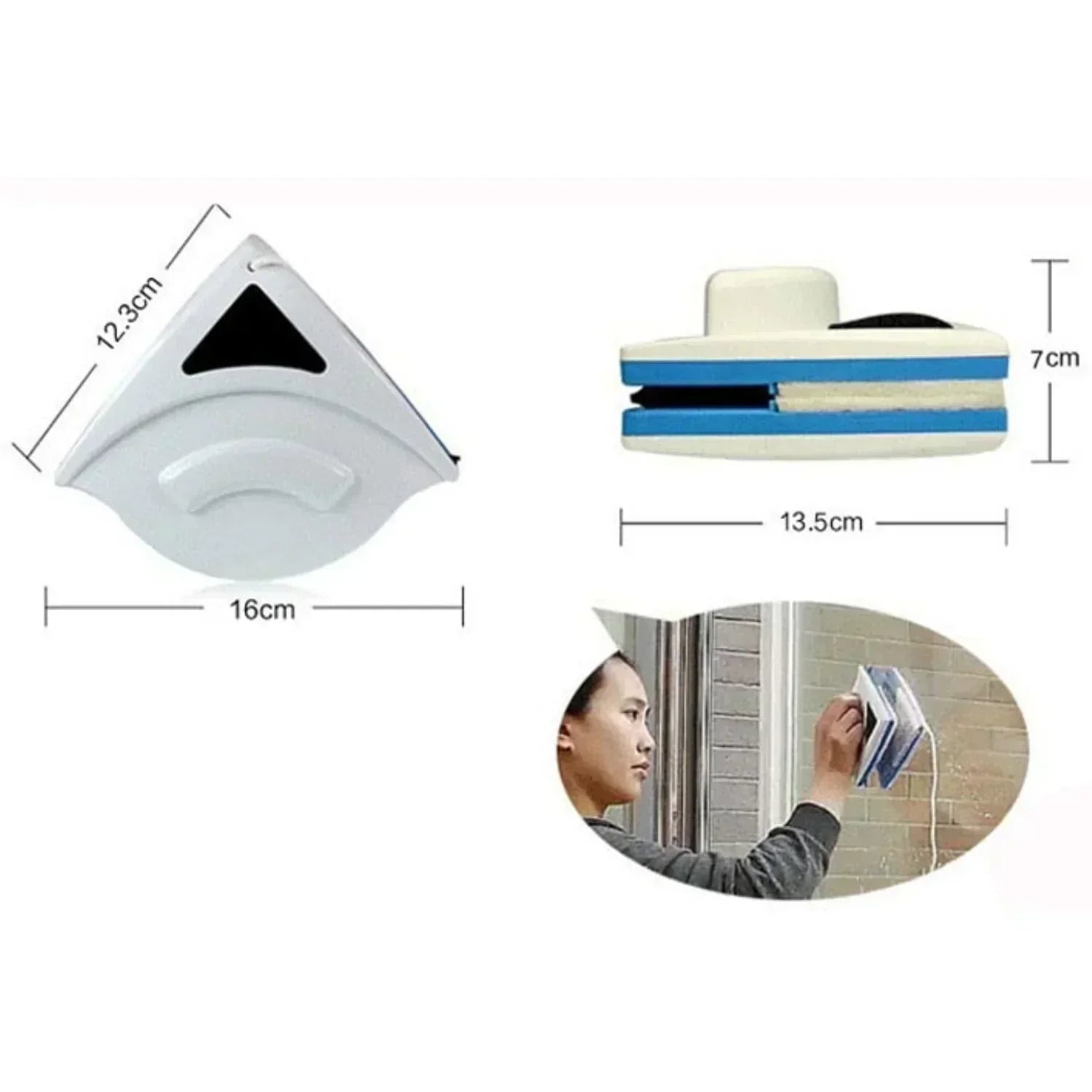Kétoldalas mágneses ablaktisztító, ClearMag készlet 3–8 mm-es üveghez